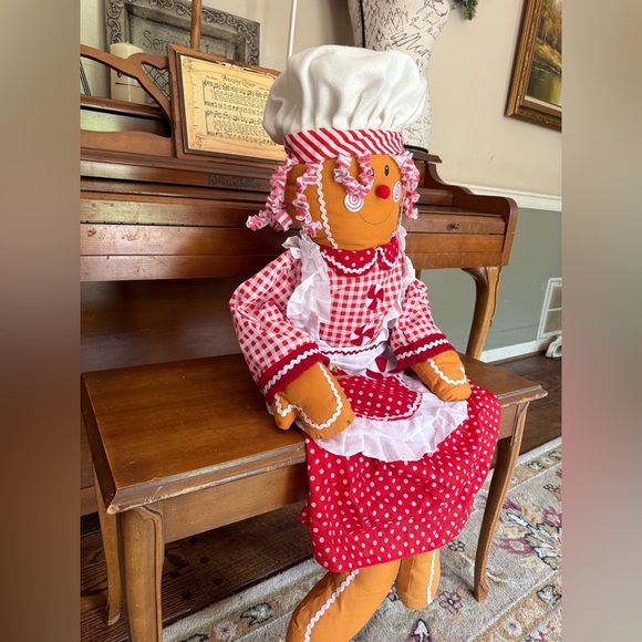 Rare Vintage 4 Feet Tall Gingerbread Man Holiday Decor - Picture 4 of 9
